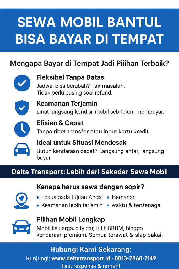 infografik sewa mobil Bantul bisa bayar di tempat infografik sewa mobil Bantul bisa bayar di tempat