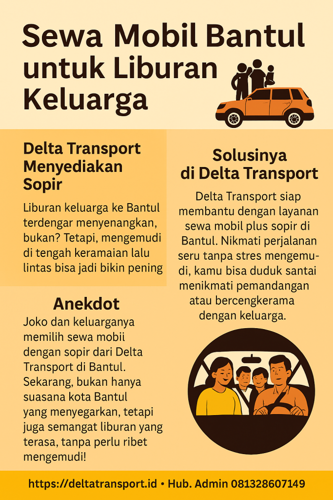 infografik sewa mobil Bantul untuk liburan keluarga infografik sewa mobil Bantul untuk liburan keluarga