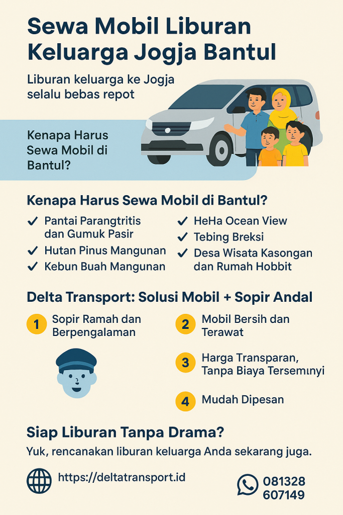 infografik sewa mobil liburan keluarga Jogja Bantul infografik sewa mobil liburan keluarga Jogja Bantul